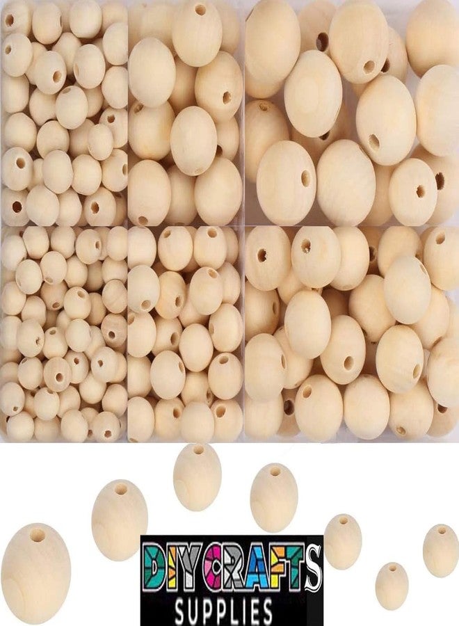 دي آي واي كرافتس أشغال يدوية ٢٦٠، خرز خشبي طبيعي، خرز خشبي دائري للأعمال اليدوية، زينة يدوية، صنع المجوهرات، خرز لتضفير الشعر، مجوهرات الضفائر، صنع الأساور والقلائد، حمالات الصدر (٢٦٠) - Image 1